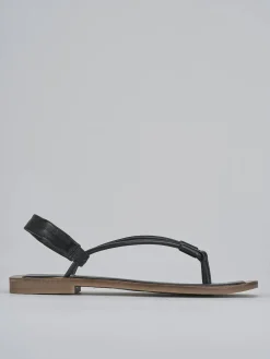 Sandali tacco 1cm pelle nero