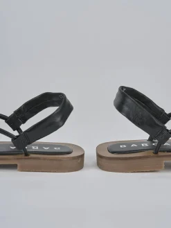 Sandali tacco 1cm pelle nero