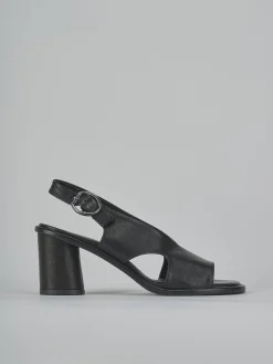 Sandali tacco 6cm pelle nero
