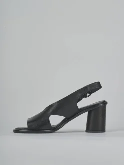 Sandali tacco 6cm pelle nero