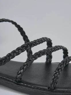 Sandali tacco 1cm pelle nero