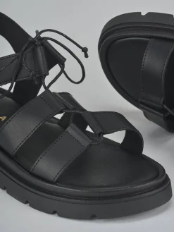 Sandali tacco 1cm pelle nero