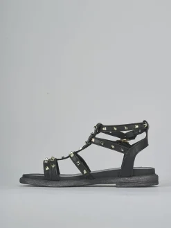 Sandali tacco 2cm pelle nero