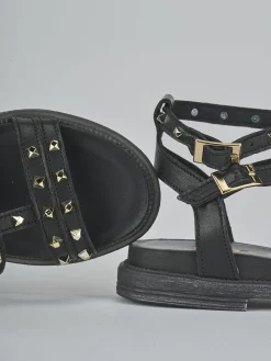 Sandali tacco 2cm pelle nero