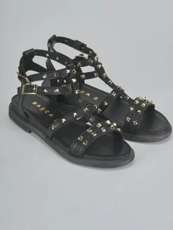 Sandali tacco 2cm pelle nero