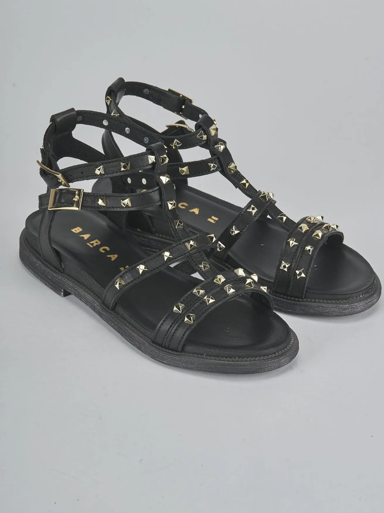 Sandali tacco 2cm pelle nero