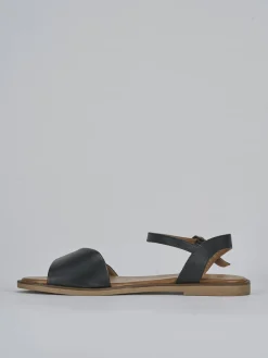 Sandali tacco 1cm pelle nero