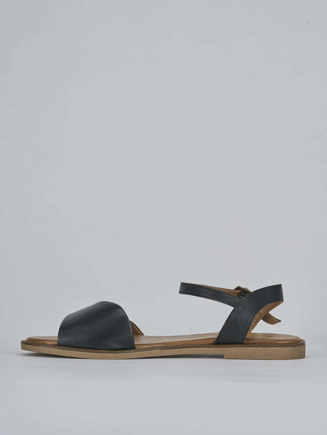 Sandali tacco 1cm pelle nero