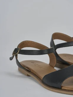 Sandali tacco 1cm pelle nero