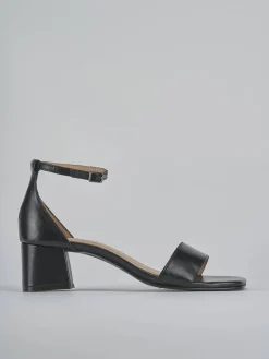 Sandali tacco 5cm pelle nero