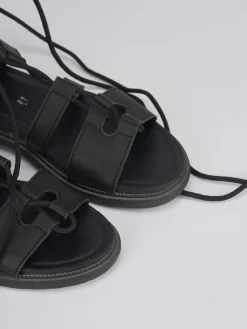 Sandali tacco 1cm pelle nero