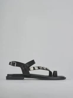 Sandali tacco 1cm pelle nero