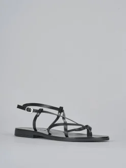 Sandali tacco 1cm pelle nero