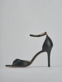 Sandali tacco 9cm pelle nero