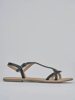 Sandali tacco 1cm pelle nero