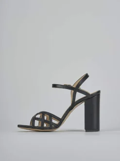 Sandali tacco 9cm pelle nero