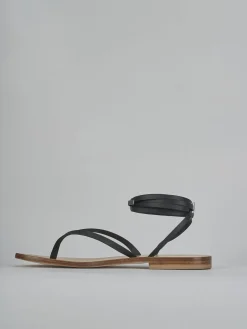 Sandali tacco 1cm pelle nero