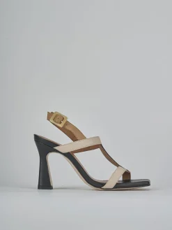 Sandali tacco 9cm pelle nero