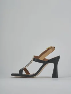 Sandali tacco 9cm pelle nero