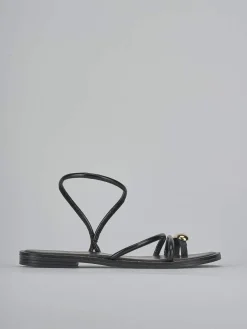 Sandali tacco 1cm pelle nero