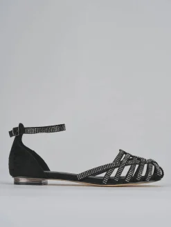 Sandali tacco 1cm pelle nero