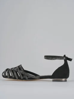 Sandali tacco 1cm pelle nero