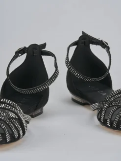 Sandali tacco 1cm pelle nero