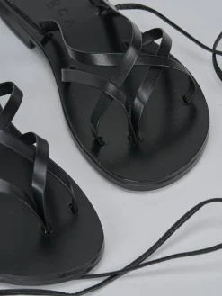 Sandali tacco 1cm pelle nero