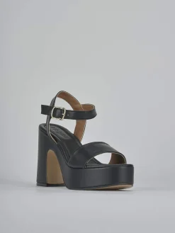 Sandali tacco 9cm pelle nero