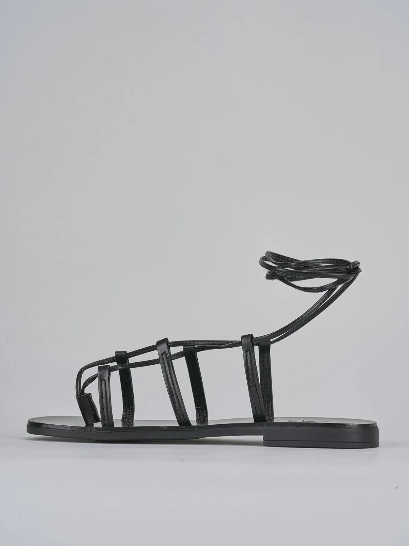 Sandali tacco 1cm pelle nero