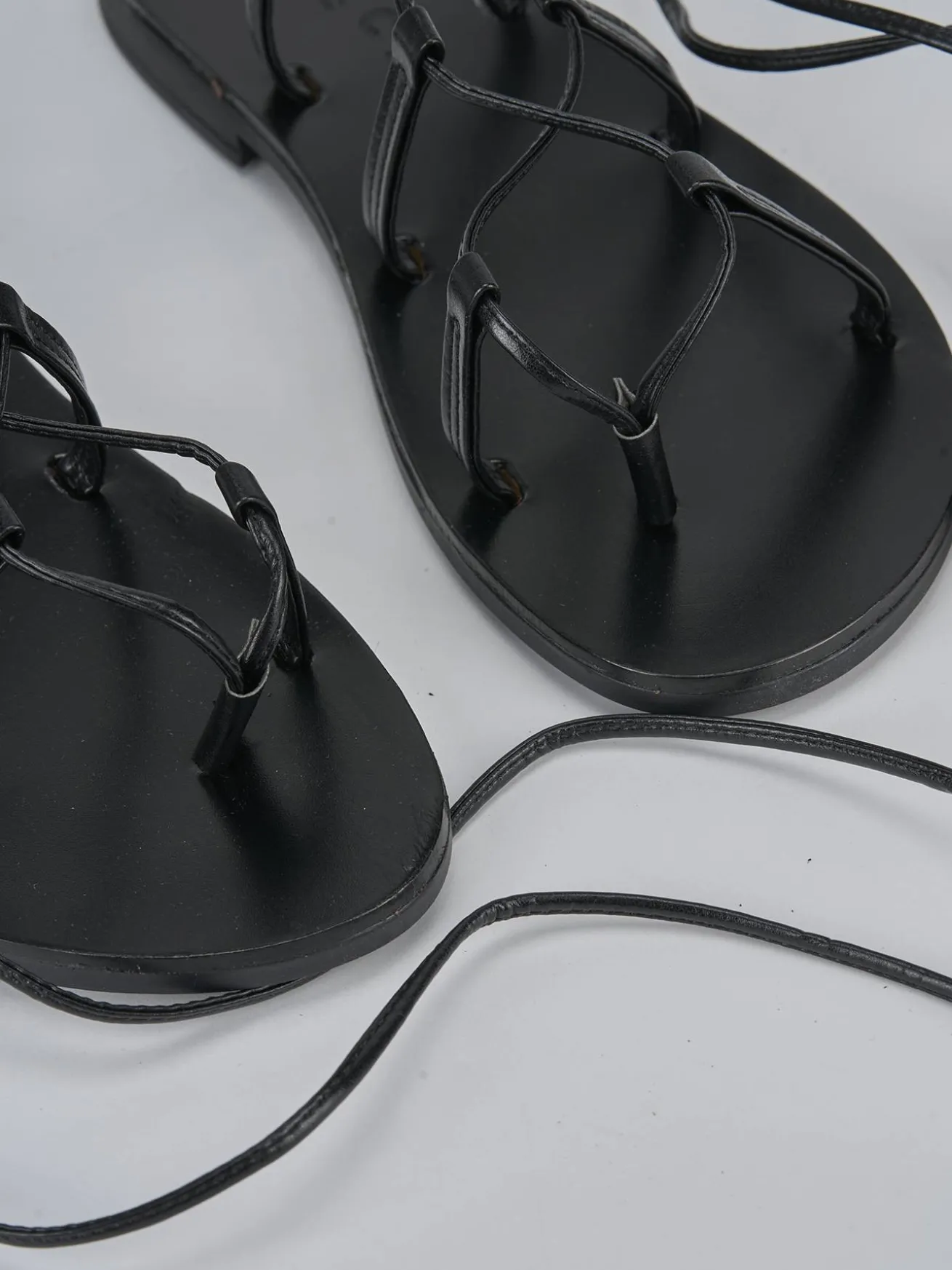 Sandali tacco 1cm pelle nero