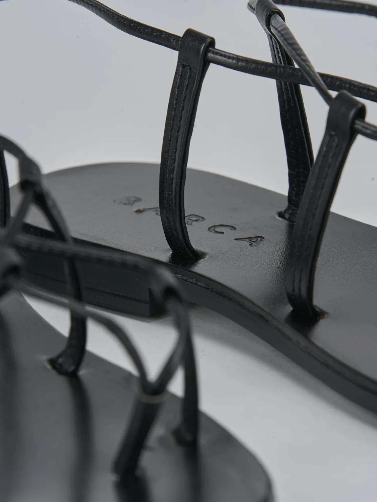 Sandali tacco 1cm pelle nero