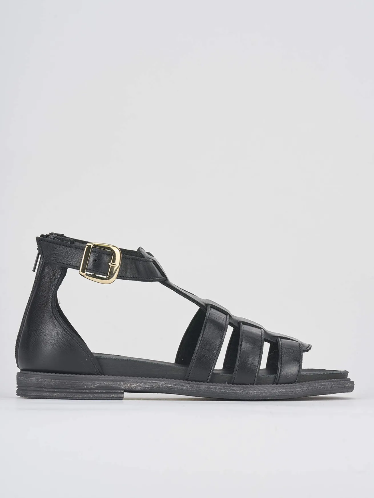 Sandali tacco 1cm pelle nero