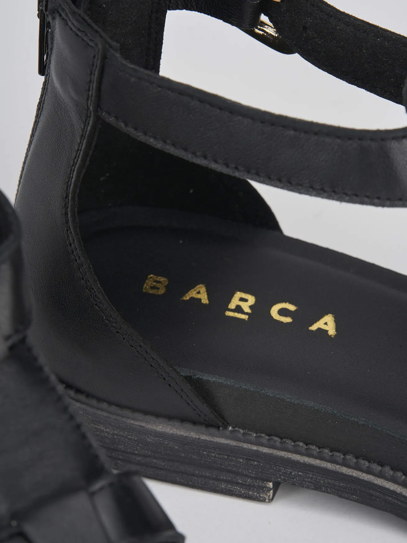 Sandali tacco 1cm pelle nero