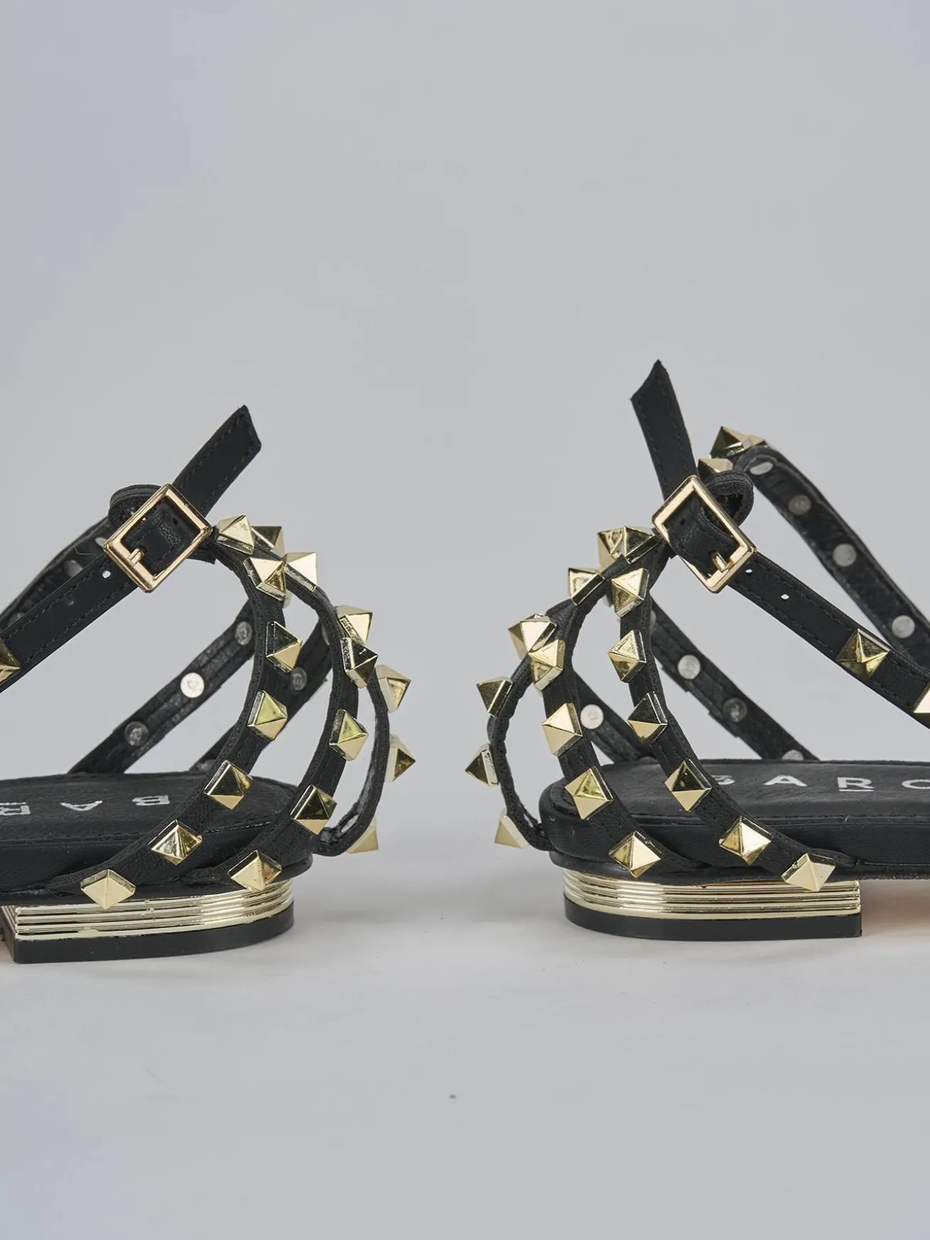 Sandali tacco 1cm pelle nero