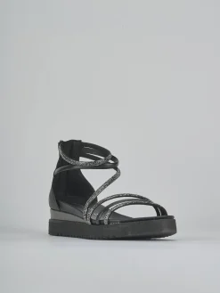 Sandali tacco 2cm pelle nero
