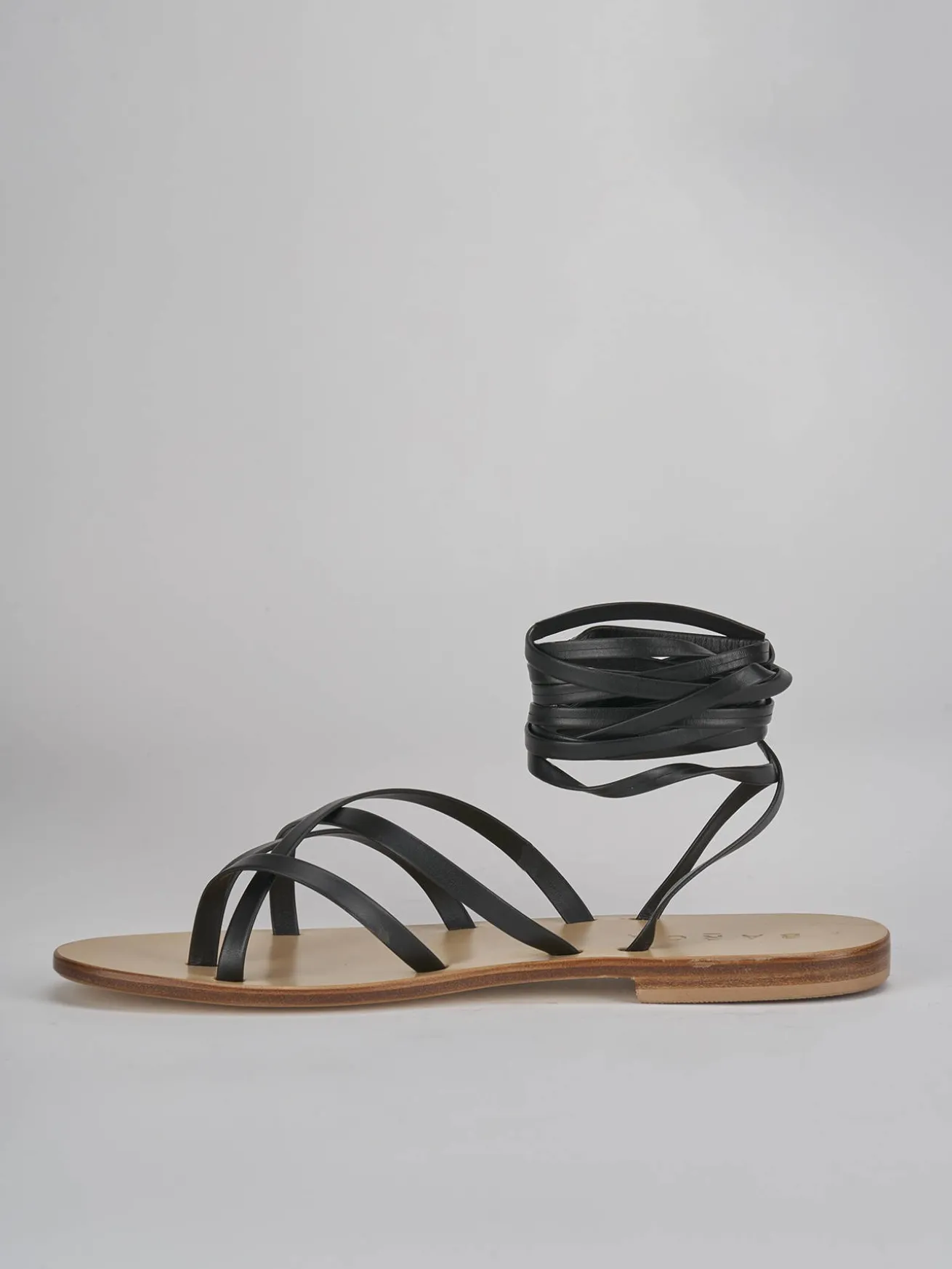 Sandali tacco 1cm pelle nero