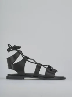 Sandali tacco 1cm pelle nero