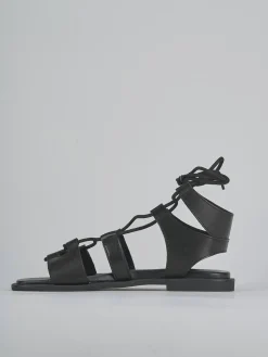 Sandali tacco 1cm pelle nero