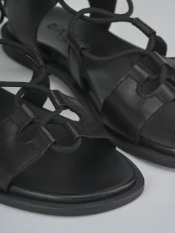 Sandali tacco 1cm pelle nero