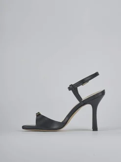 Sandali tacco 9cm pelle nero