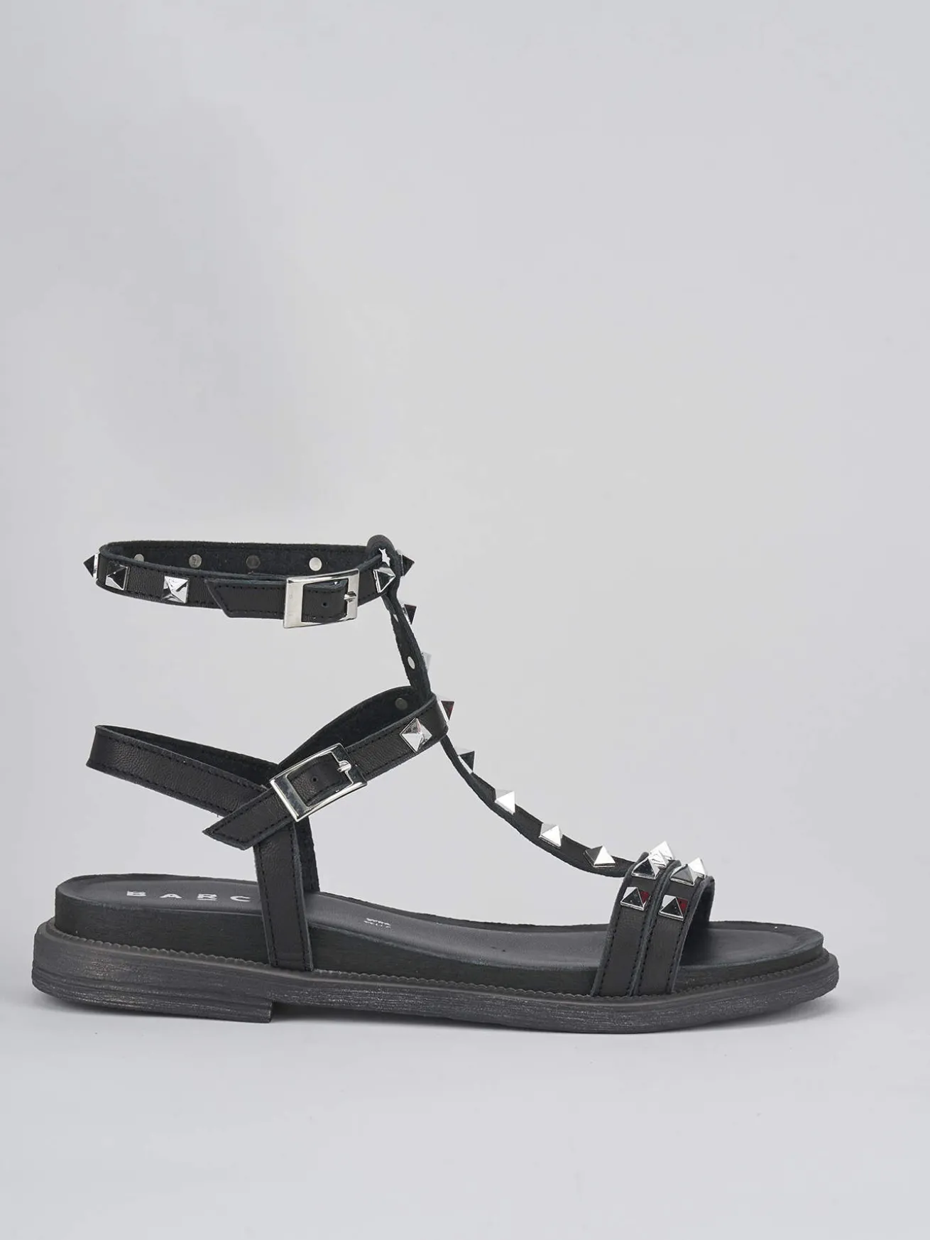 Sandali tacco 1cm pelle nero