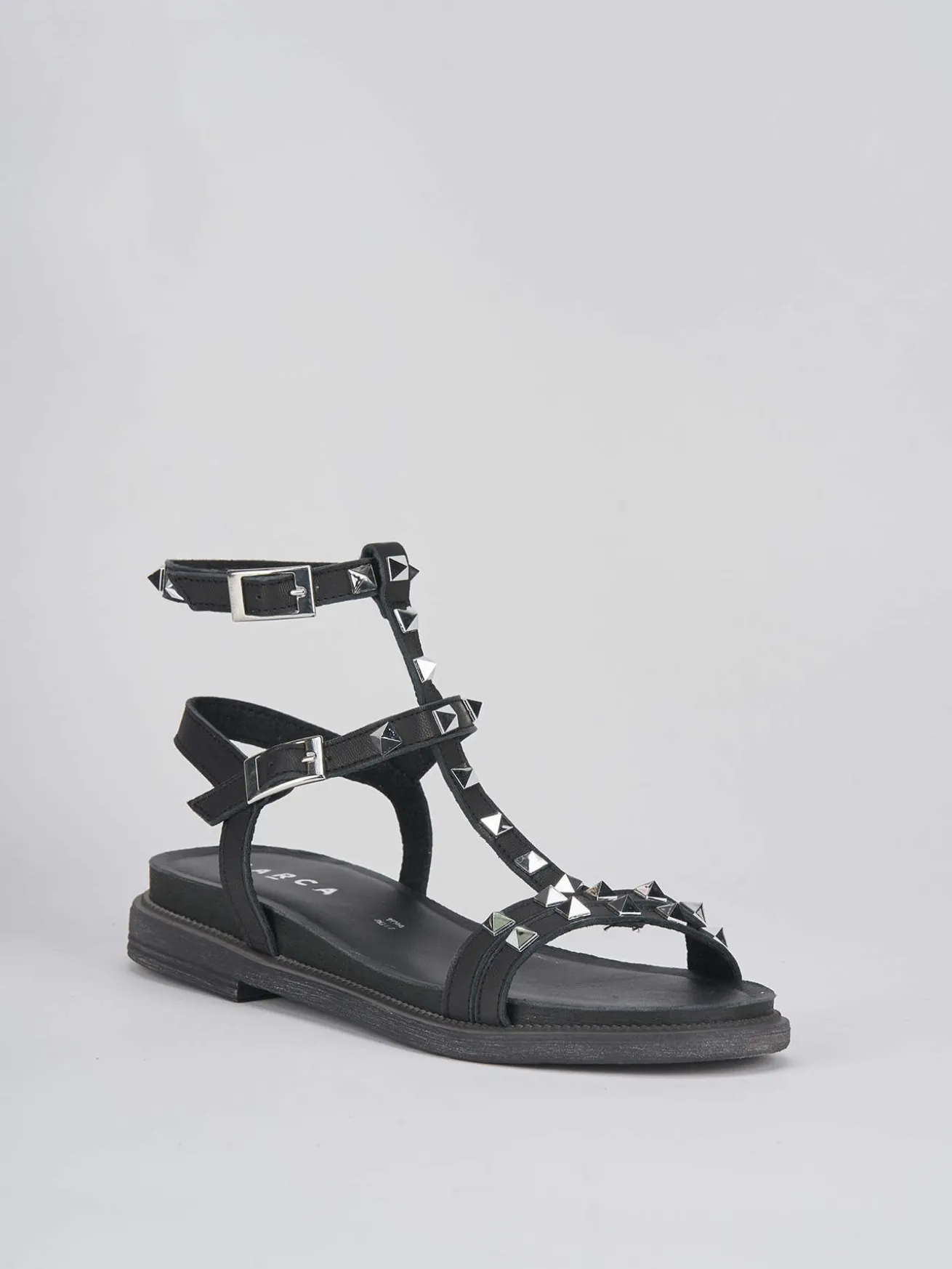 Sandali tacco 1cm pelle nero