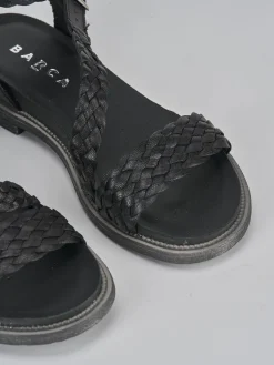 Sandali tacco 1cm pelle nero