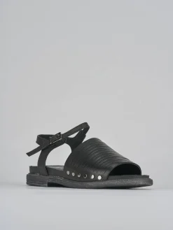 Sandali tacco 1cm pelle nero