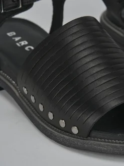 Sandali tacco 1cm pelle nero