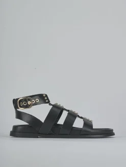 Sandali tacco 1cm pelle nero