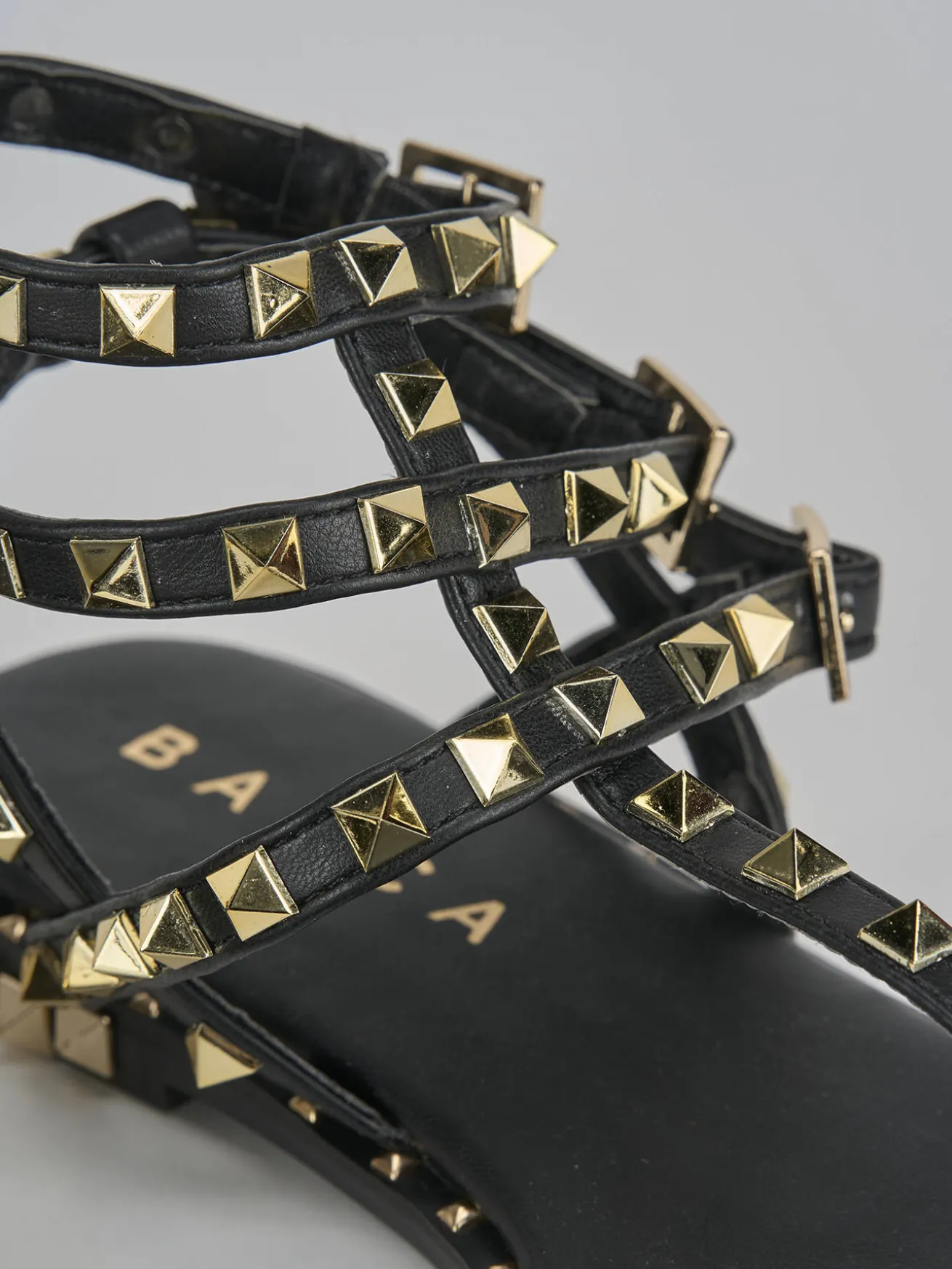 Sandali tacco 1cm pelle nero