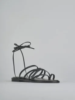 Sandali tacco 1cm pelle nero