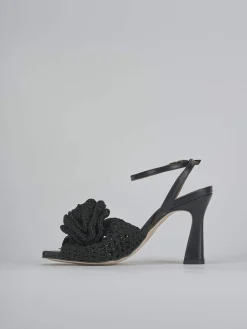 Sandali tacco 9cm pelle nero